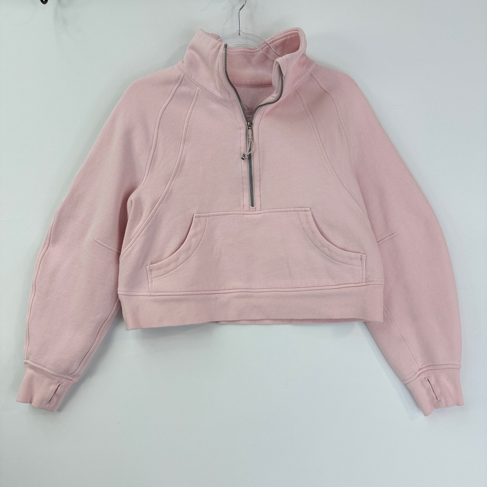 Lululemon Scuba Oversized Funnel-Neck Half Zip Women XS/S Pink W3HW0S